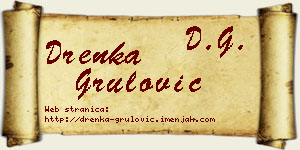Drenka Grulović vizit kartica